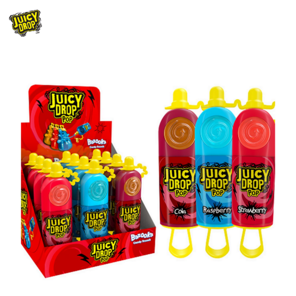 JUICY DROP POP CANDY Cola, Strawberry & Raspberry